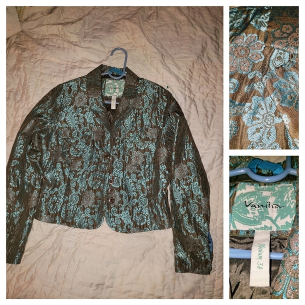 VANILIA cropped jacket sz 2 EUC